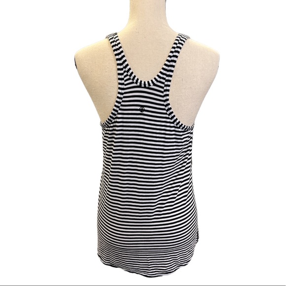 Lululemon Navy & White Stripe Racerback Tank Top - Picture 3 of 6
